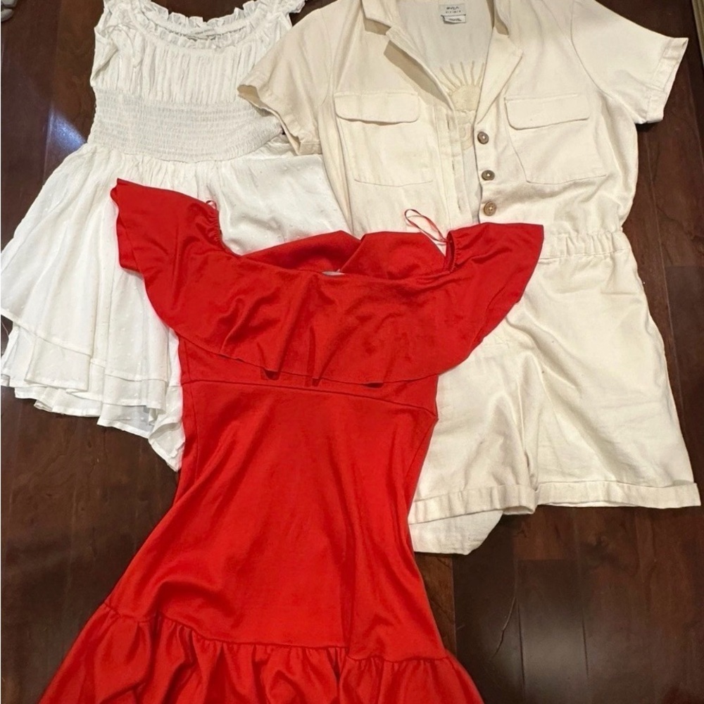 Urban Outfitters Red and White Mini Dresses